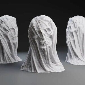 Ghost Bride Skull Planter Vase